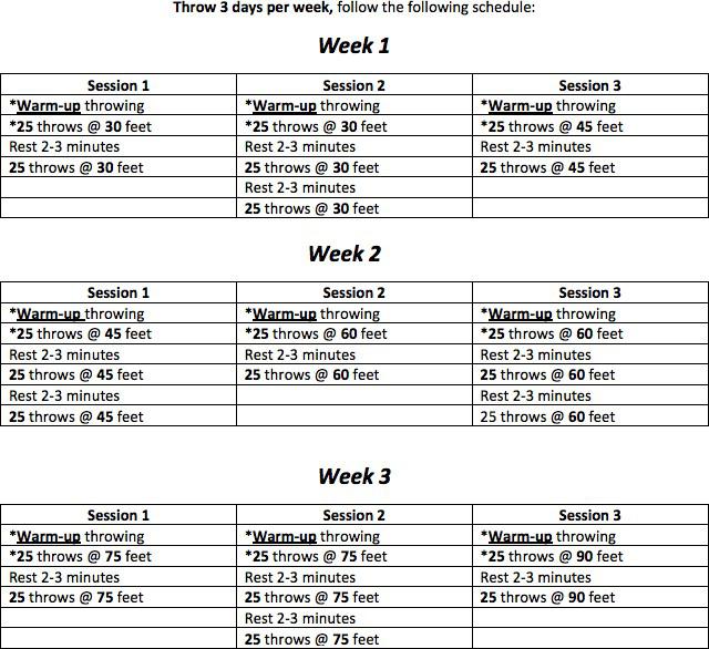 Return To Throwing Program